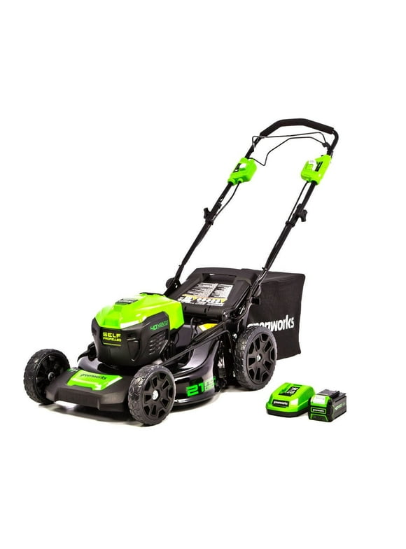 Greenworks 21" 40V Self-Propelled Lawn Mower with 5.0 Ah Battery & Charger 2516402