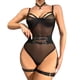 thumbnail image 1 of Gibobby Sujetador De Encaje Para Mujer Conjunto de sujetadores sexy súper push-up para mujer, lencería transparente, brasier de encaje y bragas a juego para mujer(Negro, CH), 1 of 5
