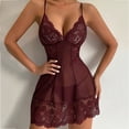 thumbnail image 3 of zuwimk Women Floral Snap Crotch Teddy Chemise Nightie Lace Nightgown ,S, 3 of 5