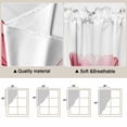 thumbnail image 3 of Pink Tulip Kitchen Window Curtains, Swag Curtains Valance for Bedroom Living Room Bathroom, Modern Blossom Pastel White Floral Petal Rod Pocket Window Treatment Curtain Block Drapes 2 Panels 28"x36", 3 of 9