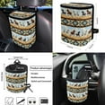 thumbnail image 4 of XYZCANDO Aztec Tribal Running Horse Print 15 Pcs Car Seat Covers Full Set with Steering Wheel Cover Seatbelt Pads Trash Bin Air Vent Storage Bag Rearview Mirror Cover Coaster Lipstick Cover, 4 of 6