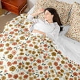thumbnail image 4 of Homewish Cartoon Flowers Boy Girl Twin Bedding Sets 7-Piece,Spring Garden Floral Bedding Comforter Set Microfiber,Vintage Aesthetic Breathable Sheet Sets,Ultra Soft Home Decor,Reversible, 4 of 8