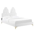 thumbnail image 2 of Modway Alexandria Tufted Performance Velvet King Platform Bed in White, 2 of 10