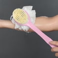 thumbnail image 4 of Injueey Cepillo de ducha Mango largo Esponja Pelota de baño Cerdas suaves Masaje Exfoliante Espalda Scrubber, Rosa Type2 NO2 Injueey HA004088-03, 4 of 6