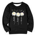 thumbnail image 4 of WEAIXIMIUNG Sweatshirts pour Femmes Graphiques Mode et Décontracté Automne et Hiver Imprimé Floral Chrysanthème Col Rond Ample Manches Longues Sweat à Capuche, 4 of 4