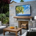 thumbnail image 3 of Outdoor TV Cover 52x30x4.5in, Summer Lemon Green Leaves Watercolor Weatherproof TV Screen Protector with Zipper, Dark Blue Sea Sky Outside Television Cover Fits Up to 52-55", 3 of 9