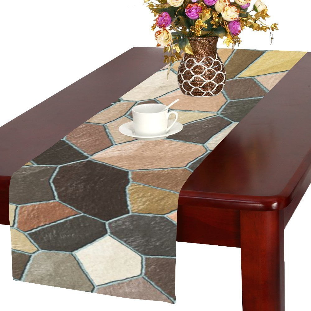 MYPOP stone wall Table Runner 16x72 inches