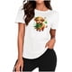 thumbnail image 1 of Mujeres Manga Corta de Verano Tops Día de San Valentín Impreso Cuello Redondo, Camisa de Moda Casual Blusa, 1 of 8