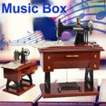 thumbnail image 3 of Sylvamorning Sewing Machine Vintage Music Box Birthday Gift, 3 of 8
