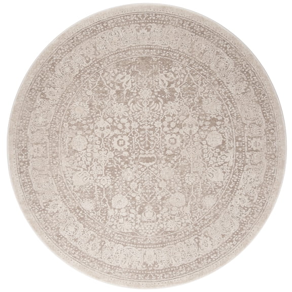 SAFAVIEH Reflection Lynna Traditional Area Rug, Beige/Cream, 8' x 8' Round