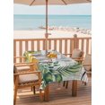 thumbnail image 2 of Outdoor Tablecloths with Umbrella Hole & Zipper, Tropical Summer 54x80 Inch Tablecloth Rectangle, Boho Palm Leaves Botanical Watercolor Waterproof Table Cloth, Patio/Pool/Picnic Table Covers, 2 of 8