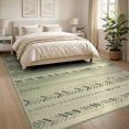 thumbnail image 3 of ODIKA Cream Ombre Boho Gradient Herringbone Zigzag Stripes Border Faded Foldable Easy Care for King Size Bedroom, Master Suite, Under Bed, 3 of 7