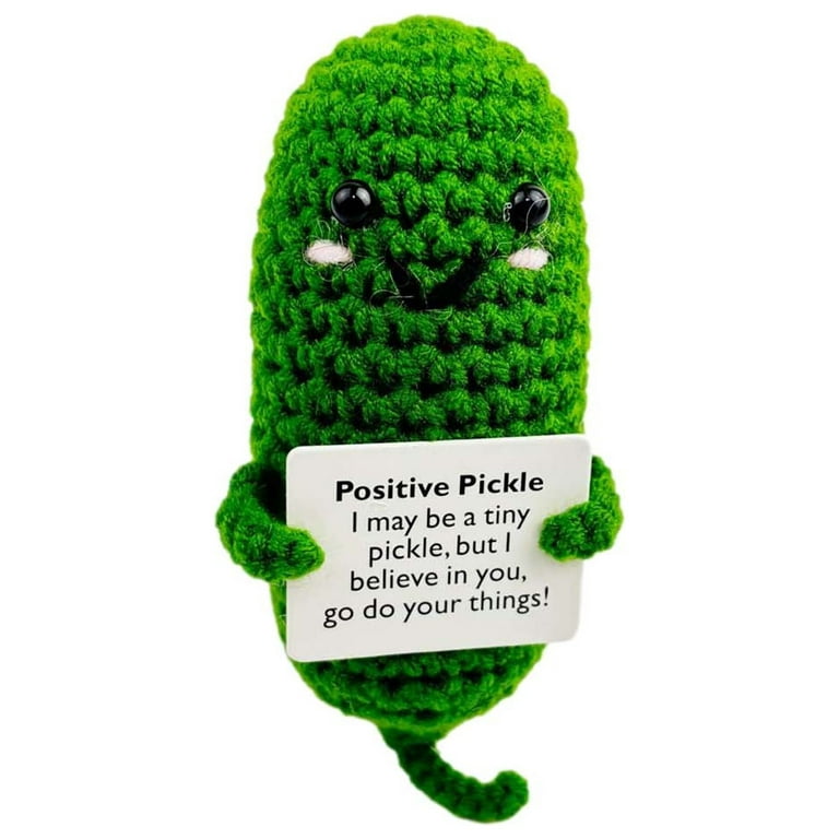 2023 Newest Handmade Emotional Support Pickled Cucumber Gift, Handmade  Crochet Emotional Support Pickles, Cute Crochet Pickled Cucumber Knitting  Doll