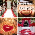 thumbnail image 2 of 2000 Pieces Artificial Rose Petals with 24 Pieces LED Tea Lights Candles, Romantic Decorations Special Night Set for Valentine's Day, Wedding Anniversary or Table Décor, 2 of 7