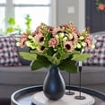 thumbnail image 5 of JHyouerji Artificial Flowers 15 Heads Faux Bouquet Florals Arrangements Decor for Farmhouse Home Wedding Table Centerpiece, Fake Plastic Flower for Vase Decoration, 5 of 7