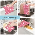 thumbnail image 2 of Haosy 6 Packs Kitchen Dish Towels Soft Absorbent Red Doodled Hearts Dish Cloths 11"x11", 2 of 9