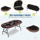 thumbnail image 5 of QinaQin Mesa de póker ovalada plegable de 72 pulgadas para 8 jugadores, con bolsa de transporte, fieltro tipo casino y portavasos metálicos profundos, 5 of 9