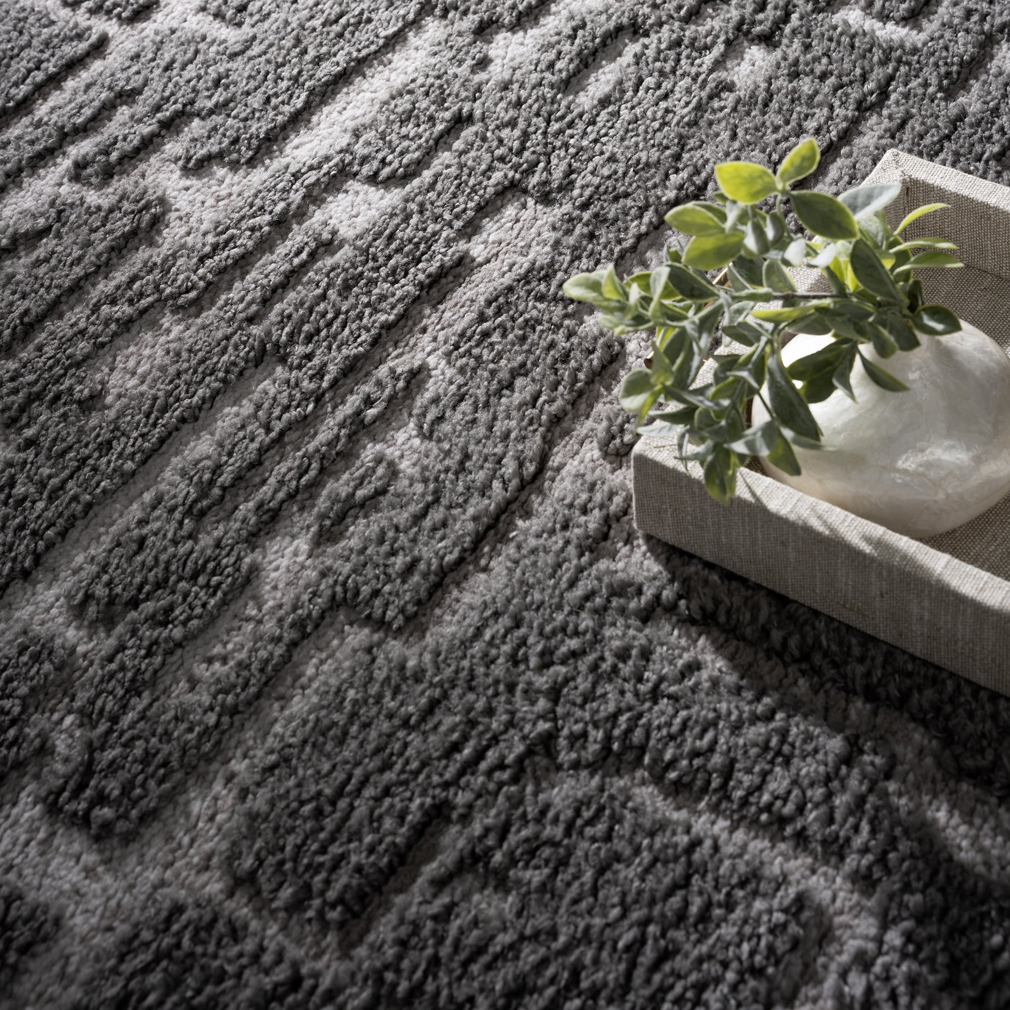 Bliss Rugs Artisan Shag Contemporary 8' x 10' Gray and Ivory Indoor Area Rug