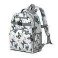 thumbnail image 2 of Delicate Butterfly Sketch Backpack Hand-Drawn Butterfly and Flower Print with Abstract Nature Theme, 2 of 6