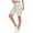 White, variant on Ltctricy Cargo Shorts for Women Elastic High Waisted Drawstring Athletic Knee Length Shorts Summer Casual Bermuda Shorts