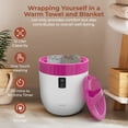 thumbnail image 6 of SereneLife Counter Towel Warmer Bucket - with Customized Fragrance for Spa and Bathroom, Luxury Heater, Auto Shut Off, Fits 1 Large Blanket, Bathrobe, PJs (Pink), 6 of 8