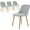 Gray 4Pcs, variant on Modern Dining Chairs Set of 2, Fabric Upholstered w/So-Lid Oak Legs, Ergonomic Backrest, 300Lb Capacity