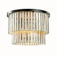 thumbnail image 2 of 5-Light 20 in. Farmhouse Coastal Capiz Seashells Flush Mount Ceiling Light in Matte Black with Rectangular Shells Panes for Dining Room, 2 of 5