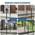 thumbnail image 1 of Kojooin Outdoor Handrails, Iron Stair Railing Kit with Adjustable Angle for Concrete, Wood, Cement or Marble Steps, 1 of 7