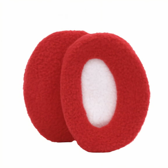 TELOLY Ear Muffs,Lightweight Detachable Feature Earmuffs for Women Winter,Non-Pressing Hair Design Ear Muffs,Red,S
