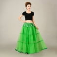 thumbnail image 3 of Girls Petticoat 1950s Tutu Skirts Green Petticoat Crinoline Underskirt Slip Dress, 3 of 4