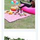 thumbnail image 3 of ZHAOCHENG Manta de picnic a cuadros rojos y blancos 150 * 150 CM - - A prueba de humedad - Estera al aire libre para acampar, al aire libre, parque, senderismo, playa - Con asa, 3 of 5