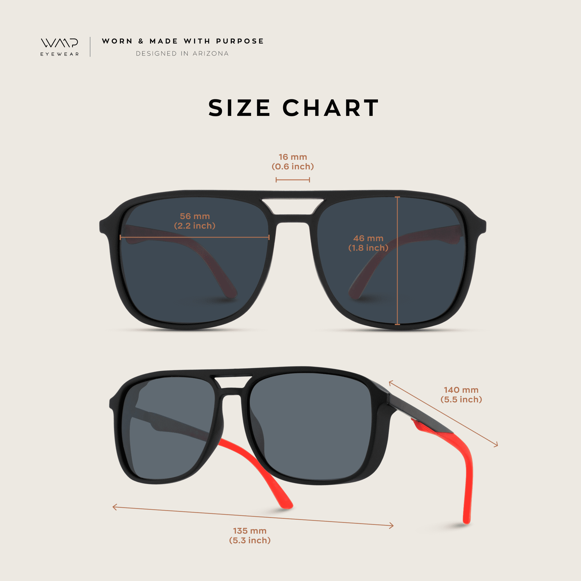 WearMe Pro - Modern Square Polarized Aviator Sunglasses for Men 