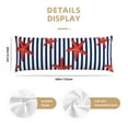 thumbnail image 2 of Naloa Starfish Navy Blue Stripe Super Soft 20x60 Body Pillow Case,Long Side Hidden Zipper（PILLOWS ARE NOT INCLUDED）, 2 of 6