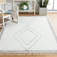 thumbnail image 2 of SAFAVIEH Casablanca Sharyl Diamond Cotton Area Rug, Ivory/Grey, 8' x 10', 2 of 8