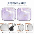 thumbnail image 6 of Gaeub Lavender Glitter Foil Stripes Foldable Auto Sun Blocker Visor, Sunshade for Car Front Window, Keeps Your Vehicle Cool - Medium, 6 of 7
