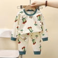 thumbnail image 2 of JUMEYU Toddler Pajamas Set Long Sleeve Kids Pajamas for Boys Girls PJS Set Long Sleeve Sleepwear Soft Pajamas 4T 5T (Dark Green,4-5 Years), 2 of 4