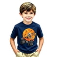 thumbnail image 3 of WERYOUNG Toddler Kids Halloween Shirt Boys Skeleton Pumpkin Print Short Sleeve Crewneck T Shirt Loose Fit Fashionable Tees Soft Tops 12-13 Years, 3 of 3
