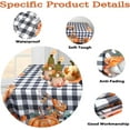 thumbnail image 6 of Checkered Tablecloth Plaid Tablecloth Fall Harvest Pumpkin Decor - Fall Table Cover for Thanksgiving Party Gifts or Everyday Use - 60"x84" Oblong Rectangle, 6 of 6