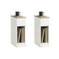 thumbnail image 1 of SoBuy Ensemble de 2 Tables de Chevet Tables d'Appoint Tables de Bout Tables de Canapé avec Tiroir FBT111-WNX2, 1 of 8