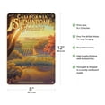 thumbnail image 2 of California Shenandoah Valley Wineries - California Vineyards Wine Country Art by Kerne Erickson - 8 x 12 inch Vintage Wood Art Sign, 2 of 4