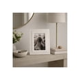 thumbnail image 3 of Rectangular Marble Picture Frames for Tabletop Accent - Decorative Photo Frame for Wall Display with Smooth Polished Surface - Sculpted Edge Detail and Refined Contemporary Styling - 9", White, 3 of 12