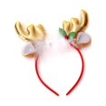 thumbnail image 1 of Injueey Diademas de Navidad Diadema de vacaciones Adorno de vestir interesante Adultos Niños Asta Modelado Diadema de Navidad Suministros para Kits de decoración para fiestas Dorado, 1 of 6