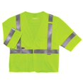 thumbnail image 1 of Type R Class 3 High Visibility FR Safety Vest with Modacrylic, Lime - Large & Extra Large, 1 of 1