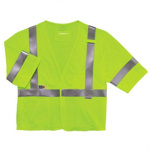 Type R Classe 3 Gilet de Sécurité Haute Visibilité avec Modacrylique, Lime - Grand & Extra Grand