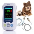 thumbnail image 1 of Oxímetro de pulso veterinario Neatki: oxímetro portátil para perros que mide la SpO2, la frecuencia cardíaca y la temperatura en gatos, perros y animales pequeños (blanco), 1 of 5