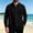 Black, variant on Josdec Men's Solid Lapel Long Sleeve Button Down Shirt with Chest Pocket Wrinkle Resistant Casual Light Business Work Tops M-XXL