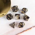 thumbnail image 5 of Glaciersei 2 Ensembles de dés en Résine Transparente Polyédrale 7-Die pour Dungeons et Dragons dés de Fumée pour Jeu de Rôle RPG MTG Jeu de Table dés (Noir, Blanc), 5 of 5