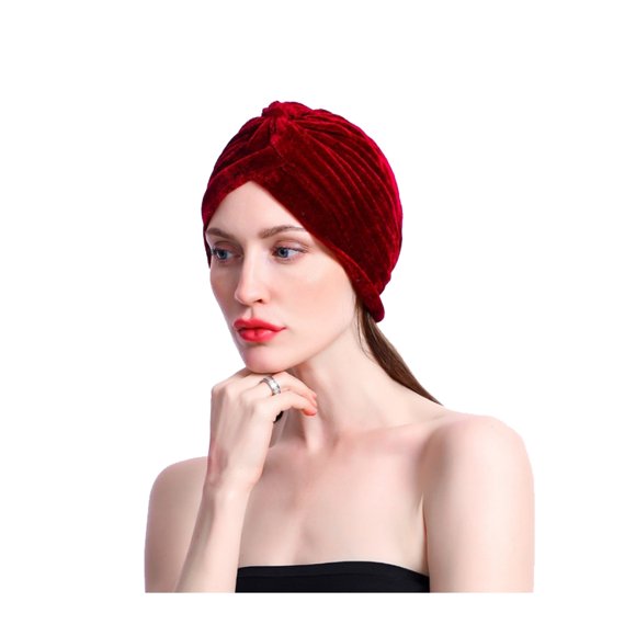OUNONA 1Pack Simple Design Facial Headband Keeps Hair Away from Face Fabric Red