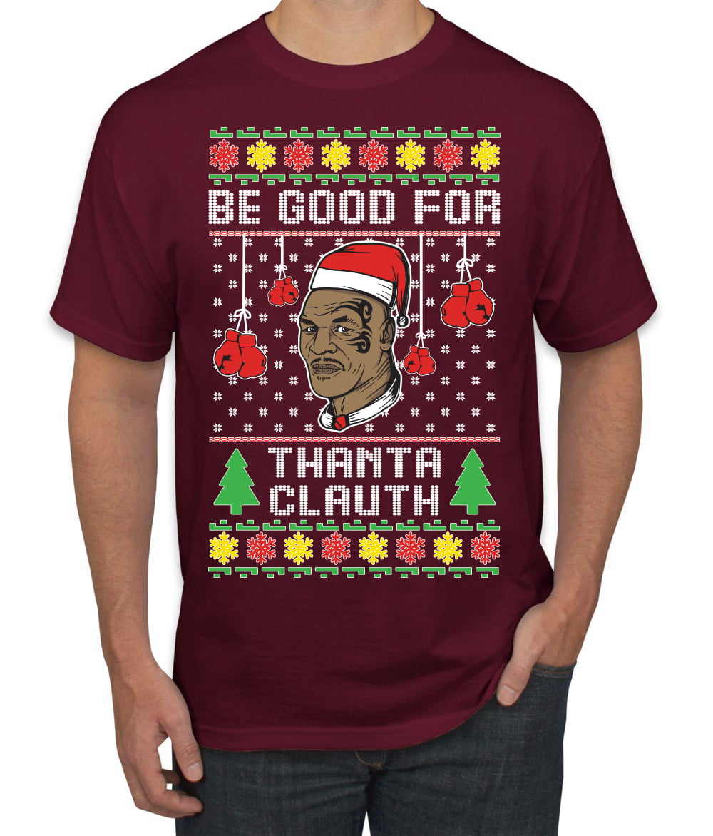 Thanta Clauth Mike Tyson ugly tacky Christmas Eve party funny sweater Sweatshirt 
