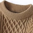 thumbnail image 6 of Zivyakyron Big and Tall Men Sweater Knit Fall Winter Casual Sweaters Crew Neck Plain Warm Casual Khaki 4XL, 6 of 7